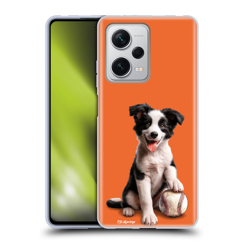 P.D. Moreno Sport Puppies Border Collie Baseball Soft Gel Case for Xiaomi Redmi Note 12 Pro+ 5G