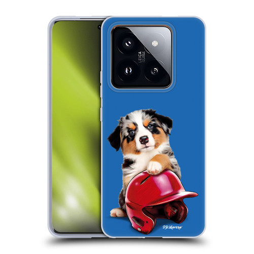 P.D. Moreno Sport Puppies Australian Shepherd Helmet Soft Gel Case for Xiaomi 14 Pro