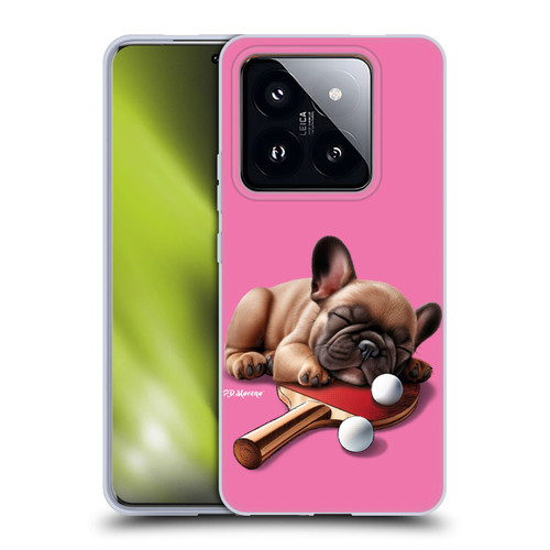 P.D. Moreno Sport Puppies French Bulldog Ping Pong Soft Gel Case for Xiaomi 14 Pro