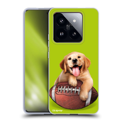 P.D. Moreno Sport Puppies Golden Retriever Football Soft Gel Case for Xiaomi 14 Pro