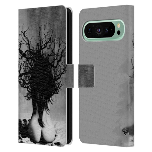 LouiJoverArt Black And White She Oak Leather Book Wallet Case Cover For Google Pixel 9 Pro XL