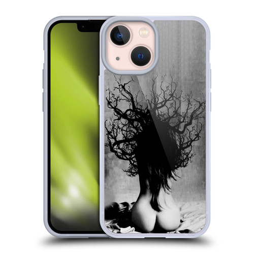 LouiJoverArt Black And White She Oak Soft Gel Case for Apple iPhone 13 Mini
