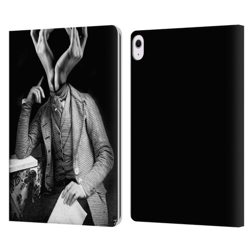 LouiJoverArt Black And White Sensitive Man Leather Book Wallet Case Cover For Apple iPad Air 13 2024