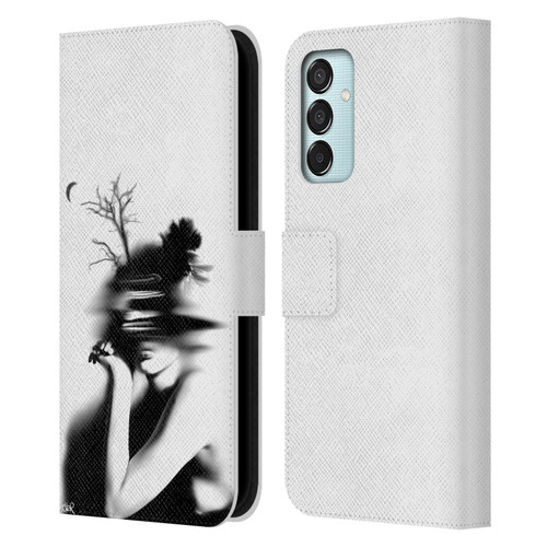 LouiJoverArt Black And White The Mystery Of Never Leather Book Wallet Case Cover For Samsung Galaxy M15/F15 5G