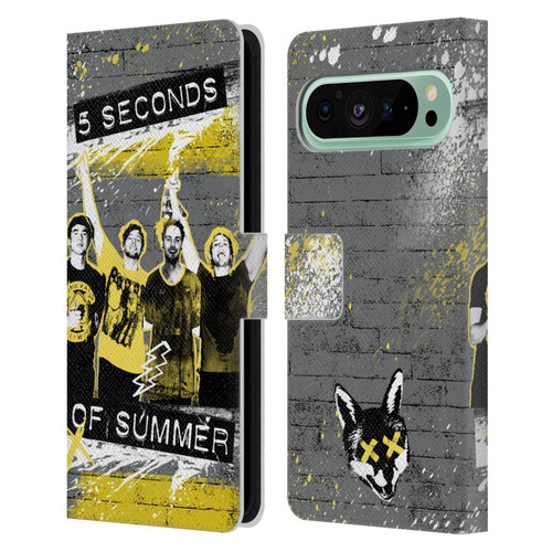 5 Seconds of Summer Posters Splatter Leather Book Wallet Case Cover For Google Pixel 9 Pro XL