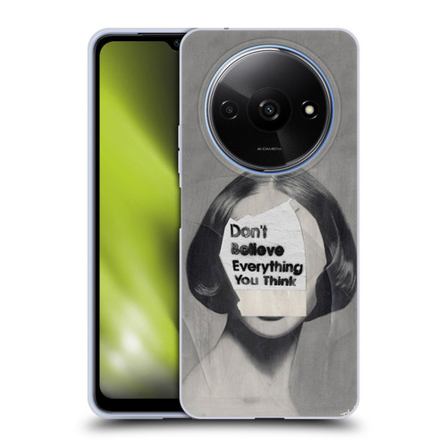 LouiJoverArt Black And White Think Soft Gel Case for Xiaomi Redmi A3