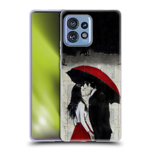 LouiJoverArt Red Ink A New Kiss Soft Gel Case for Motorola Moto Edge 40 Pro