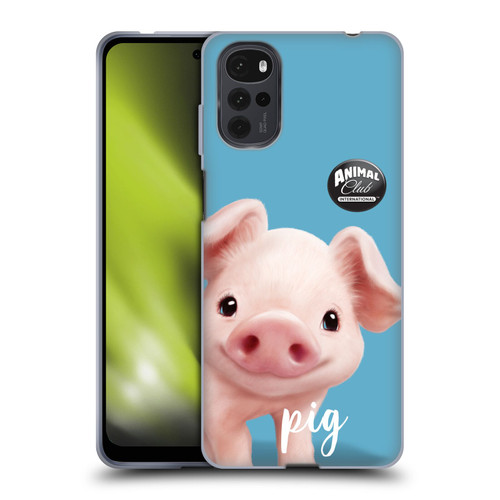 Animal Club International Faces Pig Soft Gel Case for Motorola Moto G22