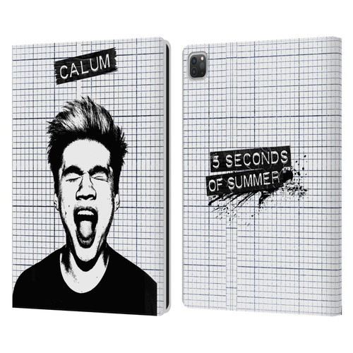 5 Seconds of Summer Solos Grained Calum Leather Book Wallet Case Cover For Apple iPad Pro 13 M4 2024