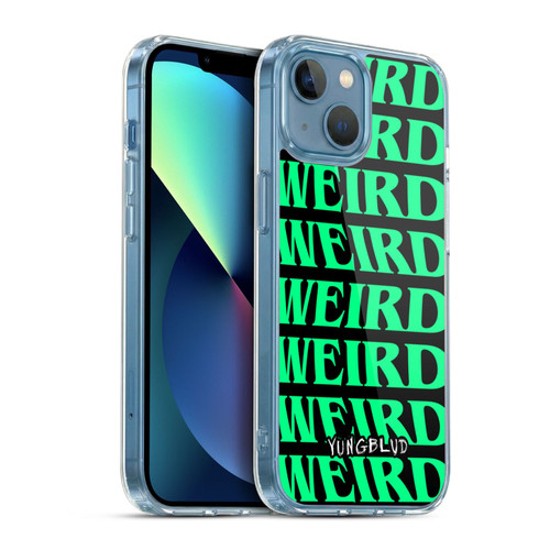 Yungblud Graphics Weird! Text Soft Gel Case for Apple iPhone 13 Mini