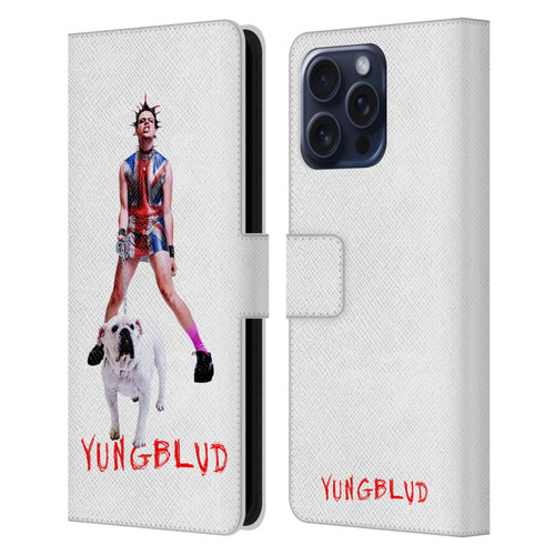 Yungblud Graphics Strawberry Lipstick Leather Book Wallet Case Cover For Apple iPhone 16 Pro Max