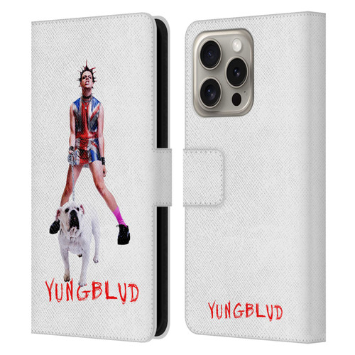 Yungblud Graphics Strawberry Lipstick Leather Book Wallet Case Cover For Apple iPhone 16 Pro