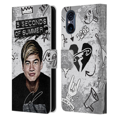 5 Seconds of Summer Solos Vandal Calum Leather Book Wallet Case Cover For Sony Xperia 5 V 5G