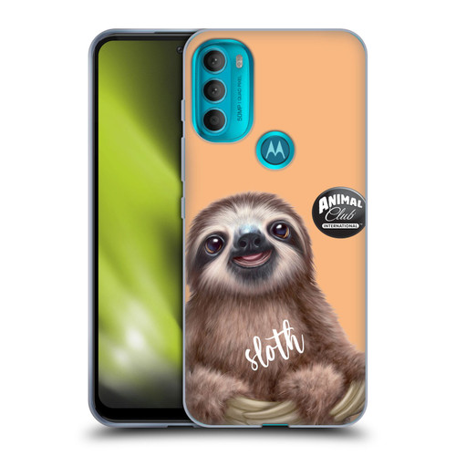 Animal Club International Faces Sloth Soft Gel Case for Motorola Moto G71 5G