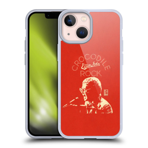 Elton John Artwork Crocodile Rock Single Soft Gel Case for Apple iPhone 13 Mini