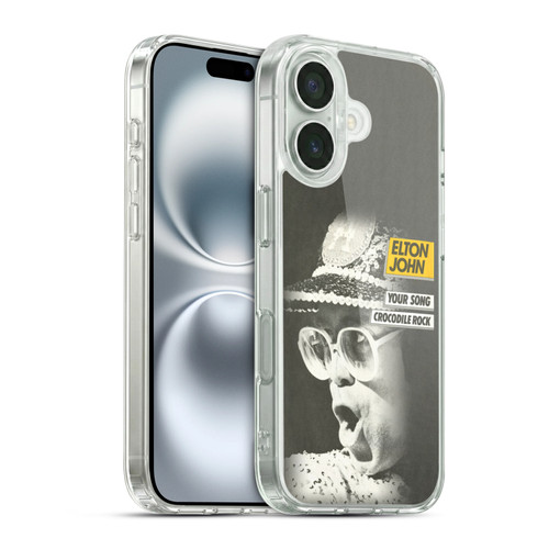 Elton John Artwork Your Song Single Soft Gel Case for Apple iPhone 16 & MagSafe
