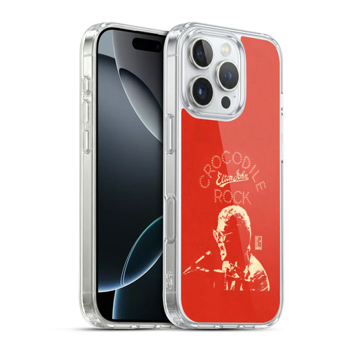 Elton John Artwork Crocodile Rock Single Soft Gel Case for Apple iPhone 16 Pro & MagSafe