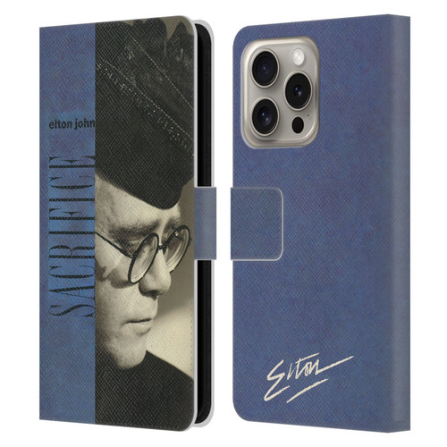 Elton John Artwork Sacrifice Single Leather Book Wallet Case Cover For Apple iPhone 16 Pro