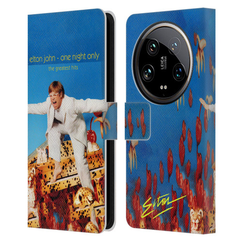 Elton John Artwork One Night Only Album Leather Book Wallet Case Cover For Xiaomi 14 Ultra