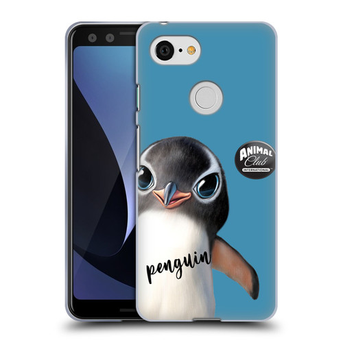 Animal Club International Faces Penguin Soft Gel Case for Google Pixel 3