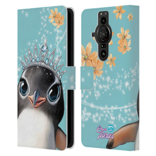 Animal Club International Royal Faces Penguin Leather Book Wallet Case Cover For Sony Xperia Pro-I