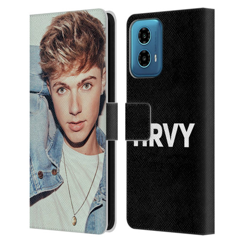 HRVY Graphics Calendar 4 Leather Book Wallet Case Cover For Motorola Moto G34 5G