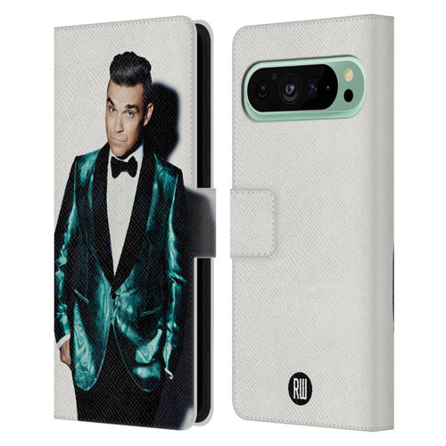 Robbie Williams Calendar White Background Leather Book Wallet Case Cover For Google Pixel 9 Pro XL