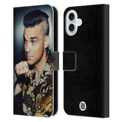 Robbie Williams Calendar Love Tattoo Leather Book Wallet Case Cover For Apple iPhone 16 Plus