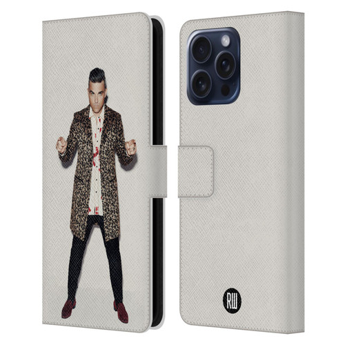 Robbie Williams Calendar Animal Print Coat Leather Book Wallet Case Cover For Apple iPhone 16 Pro Max