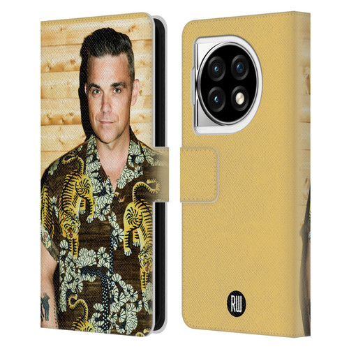 Robbie Williams Calendar Tiger Print Shirt Leather Book Wallet Case Cover For OPPO OnePlus Ace 3 5G
