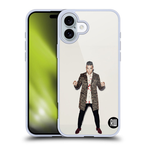 Robbie Williams Calendar Animal Print Coat Soft Gel Case for Apple iPhone 16 Plus