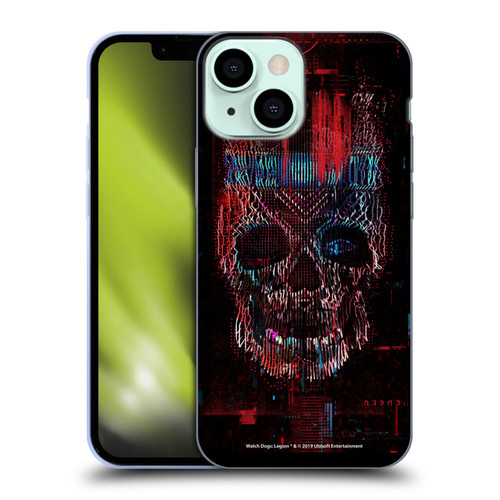 Watch Dogs Legion Key Art Skull Glitch Soft Gel Case for Apple iPhone 13 Mini
