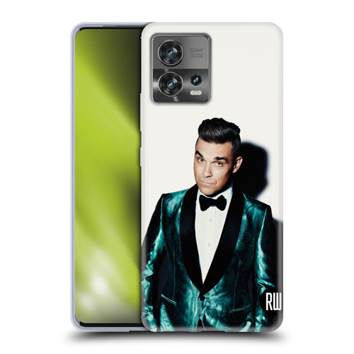 Robbie Williams Calendar White Background Soft Gel Case for Motorola Moto Edge 30 Fusion