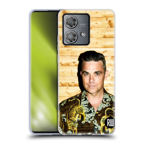 Robbie Williams Calendar Tiger Print Shirt Soft Gel Case for Motorola Edge 40 Neo 5G