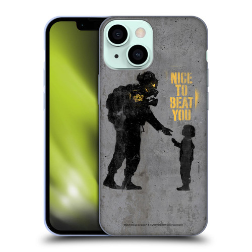 Watch Dogs Legion Street Art Nice To Beat You Soft Gel Case for Apple iPhone 13 Mini