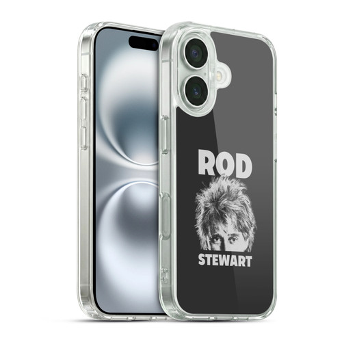 Rod Stewart Art Black And White Soft Gel Case for Apple iPhone 16
