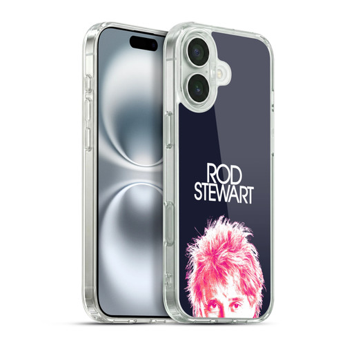 Rod Stewart Art Neon Soft Gel Case for Apple iPhone 16 Plus