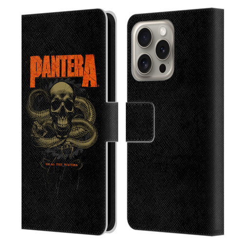 Pantera Art Drag The Waters Leather Book Wallet Case Cover For Apple iPhone 16 Pro