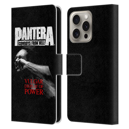 Pantera Art Vulgar Leather Book Wallet Case Cover For Apple iPhone 16 Pro