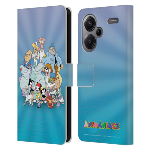 Animaniacs Graphics Group Leather Book Wallet Case Cover For Xiaomi Redmi Note 13 Pro Plus 5G
