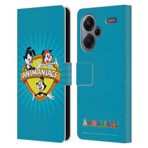 Animaniacs Graphics Logo Leather Book Wallet Case Cover For Xiaomi Redmi Note 13 Pro Plus 5G