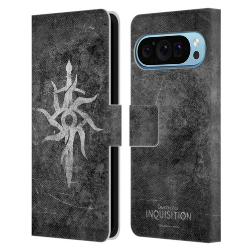 EA Bioware Dragon Age Inquisition Graphics Distressed Symbol Leather Book Wallet Case Cover For Google Pixel 9 / Pixel 9 Pro