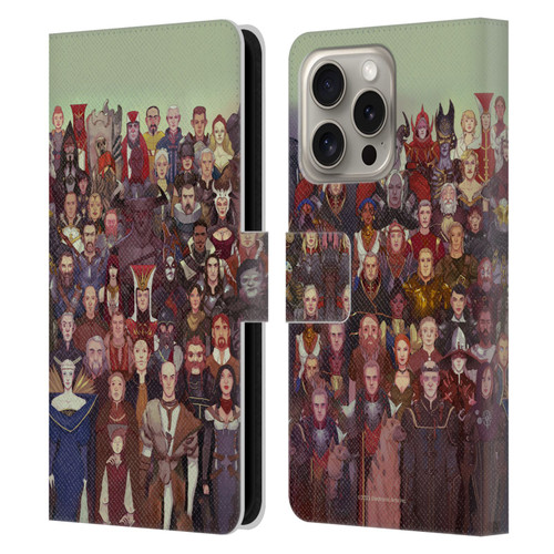 EA Bioware Dragon Age Inquisition Graphics Cast Of Thousands Leather Book Wallet Case Cover For Apple iPhone 16 Pro