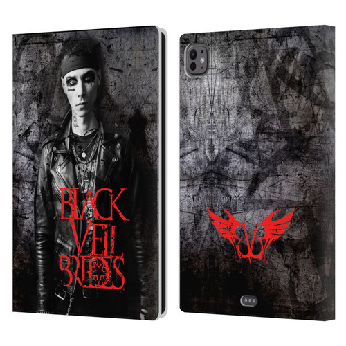Black Veil Brides Band Members Andy Leather Book Wallet Case Cover For Apple iPad Pro 11 M4 2024