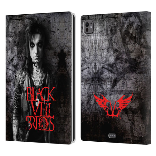 Black Veil Brides Band Members Jake Leather Book Wallet Case Cover For Apple iPad Pro 11 M4 2024