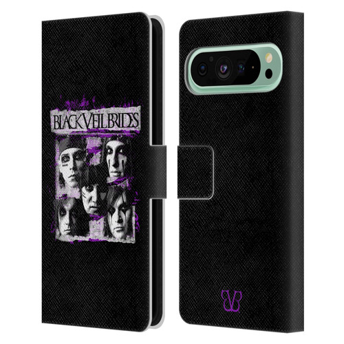 Black Veil Brides Band Art Grunge Faces Leather Book Wallet Case Cover For Google Pixel 9 Pro XL