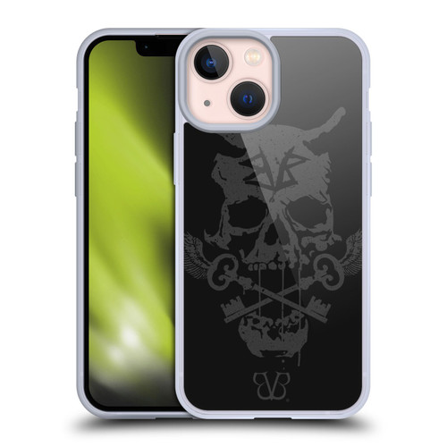 Black Veil Brides Band Art Skull Keys Soft Gel Case for Apple iPhone 13 Mini