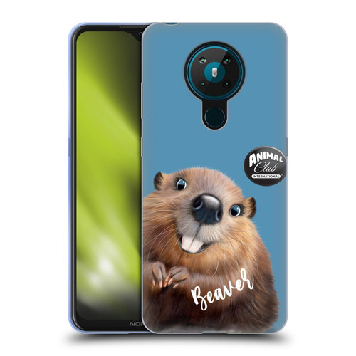 Animal Club International Faces Beaver Soft Gel Case for Nokia 5.3