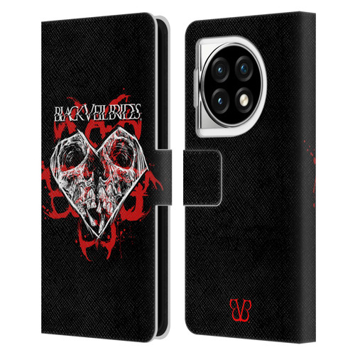 Black Veil Brides Band Art Skull Heart Leather Book Wallet Case Cover For OPPO OnePlus Ace 3 5G