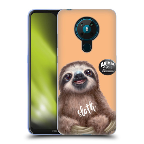Animal Club International Faces Sloth Soft Gel Case for Nokia 5.3